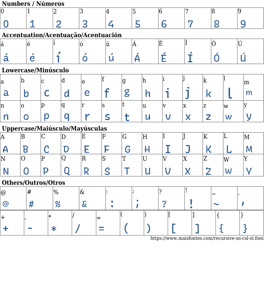 Recursive Sans Casual Static Font Free Download Maisfontes