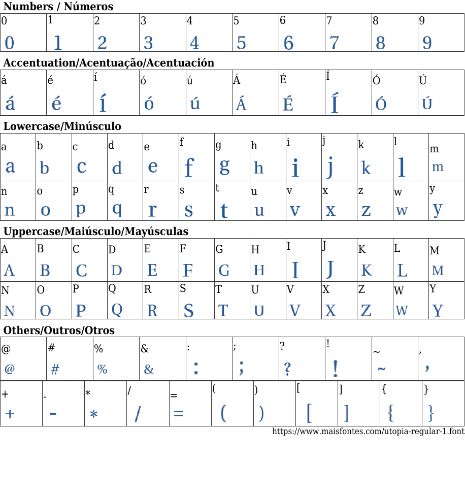 Utopia Regular V1 0 Font Free Download Maisfontes