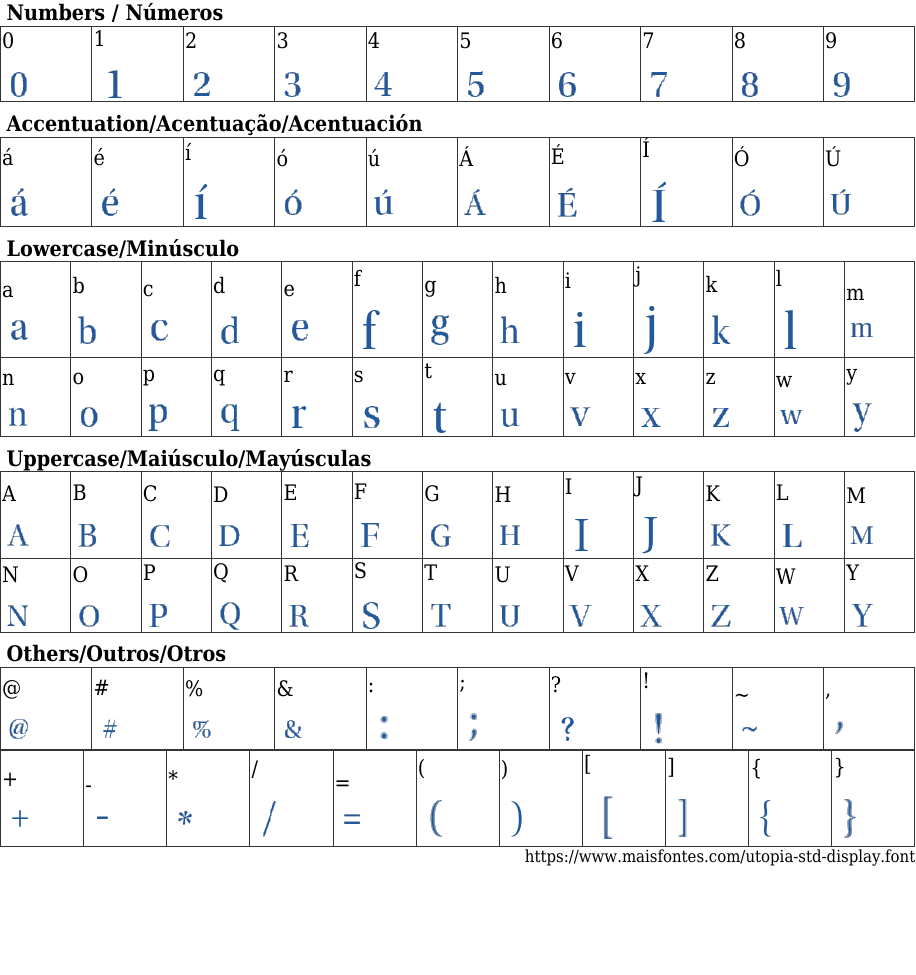 Utopia Std Display Download Free Font Maisfontes