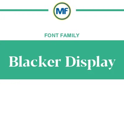 Blacker Display Font Family Free Download Maisfontes