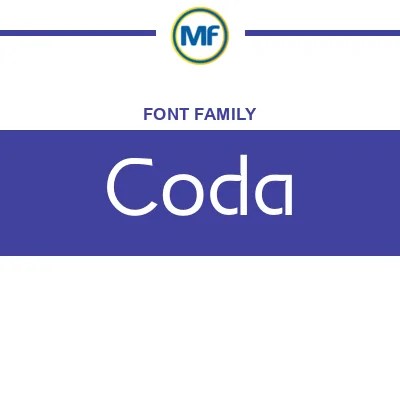 Coda Font Family Download Free Maisfontes