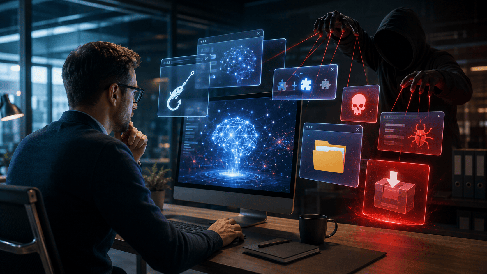 Cybercriminal using fake AI tools to target business users with phishing and malicious browser extensions