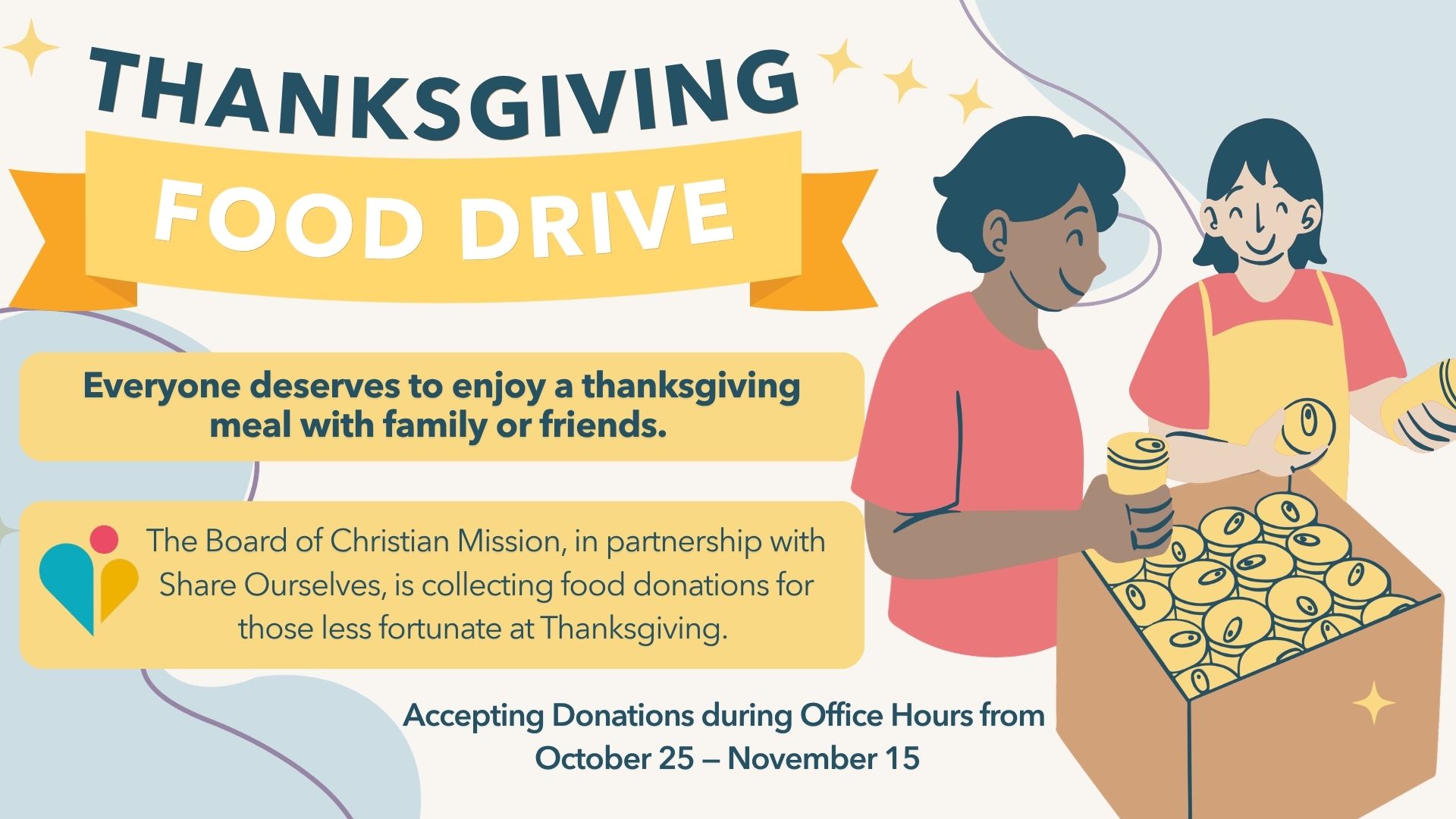 Thanksgiving Food Drive with Share Ourselves