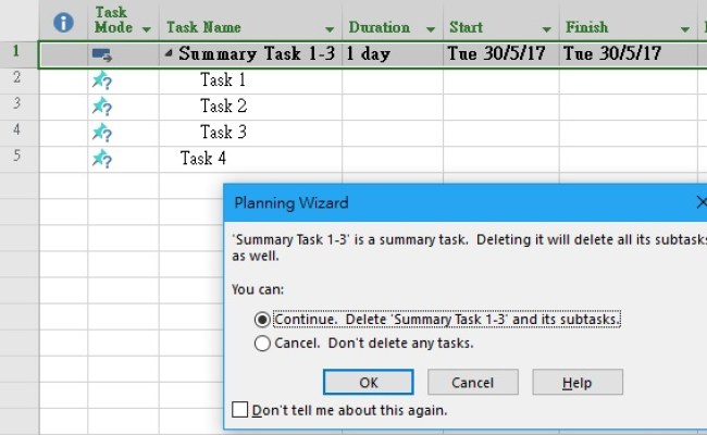 Microsoft Project Delete Summary Task Without Deleting Subtasks 02 ...