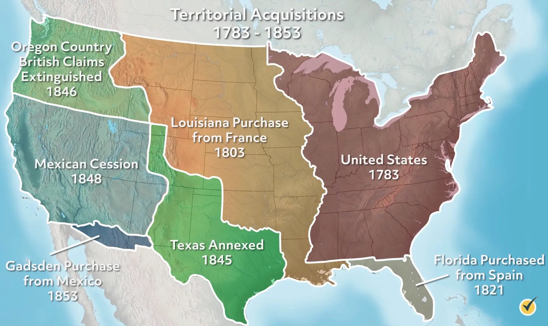 Manifest Destiny Westward Expansion Map Territorial