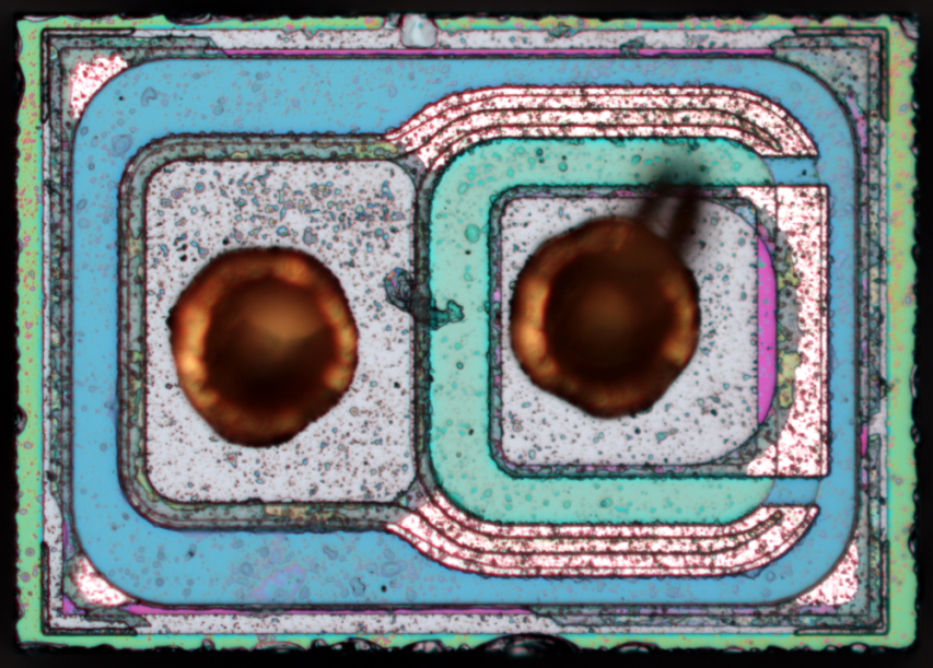 A Die Shot Of The Infineon Bc858c Npn Transistor