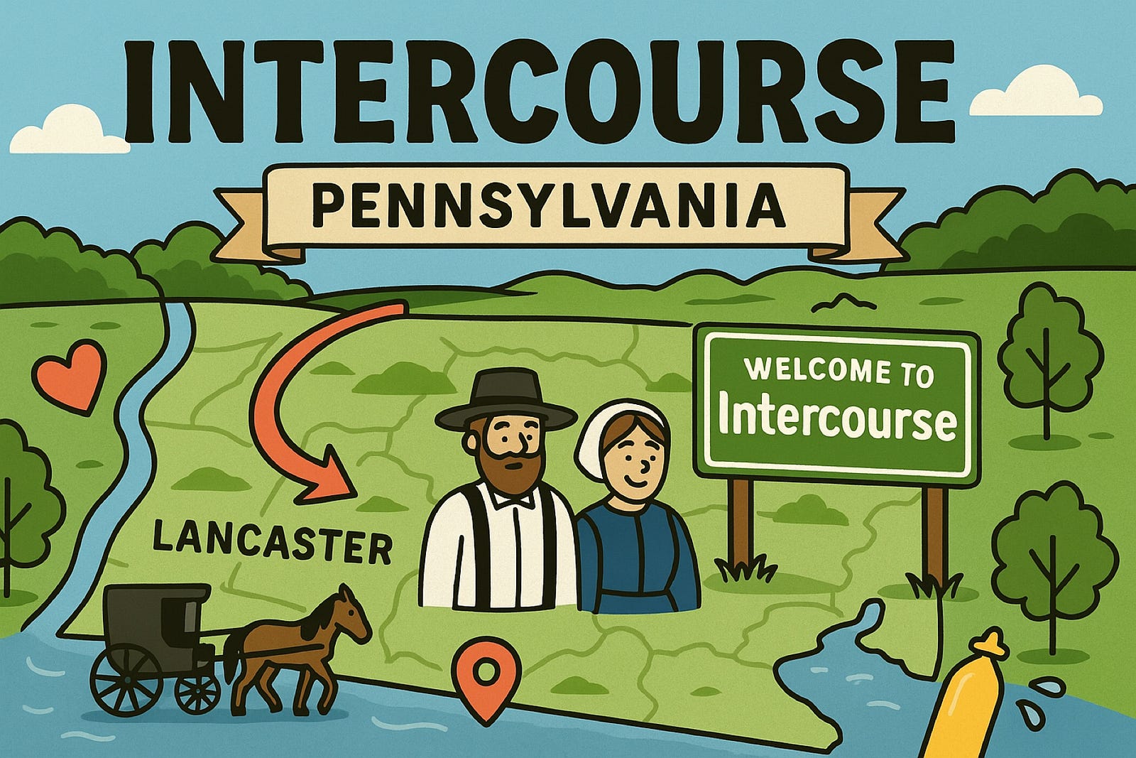 Town with naughty name of Intercourse Pennsylvania