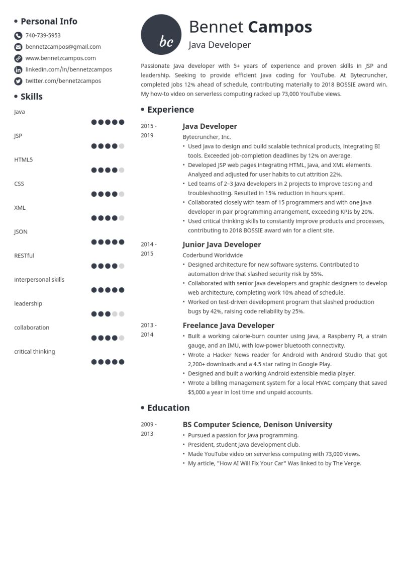 Java Developer Resume Examples For Junior Senior Jobs - Download Stunning Nature Art | Retina