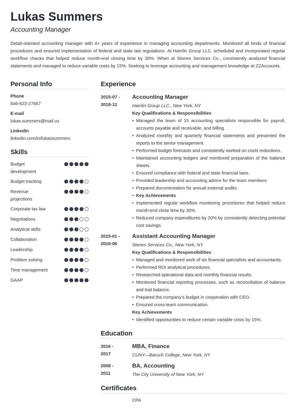 Are you looking for a senior project manager resume sample? Accounting Manager Resume Examples & Guide (20+ Tips)