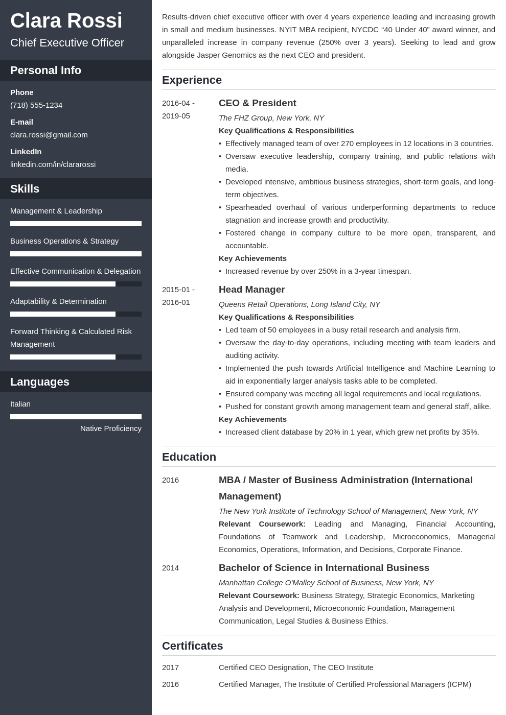 Oct 05, 2021 · a resume summary is a professional statement at the top of a resume. Ceo Resume Template : Executive Resume Sample Chief Executive Officer Executive Resume Ceo