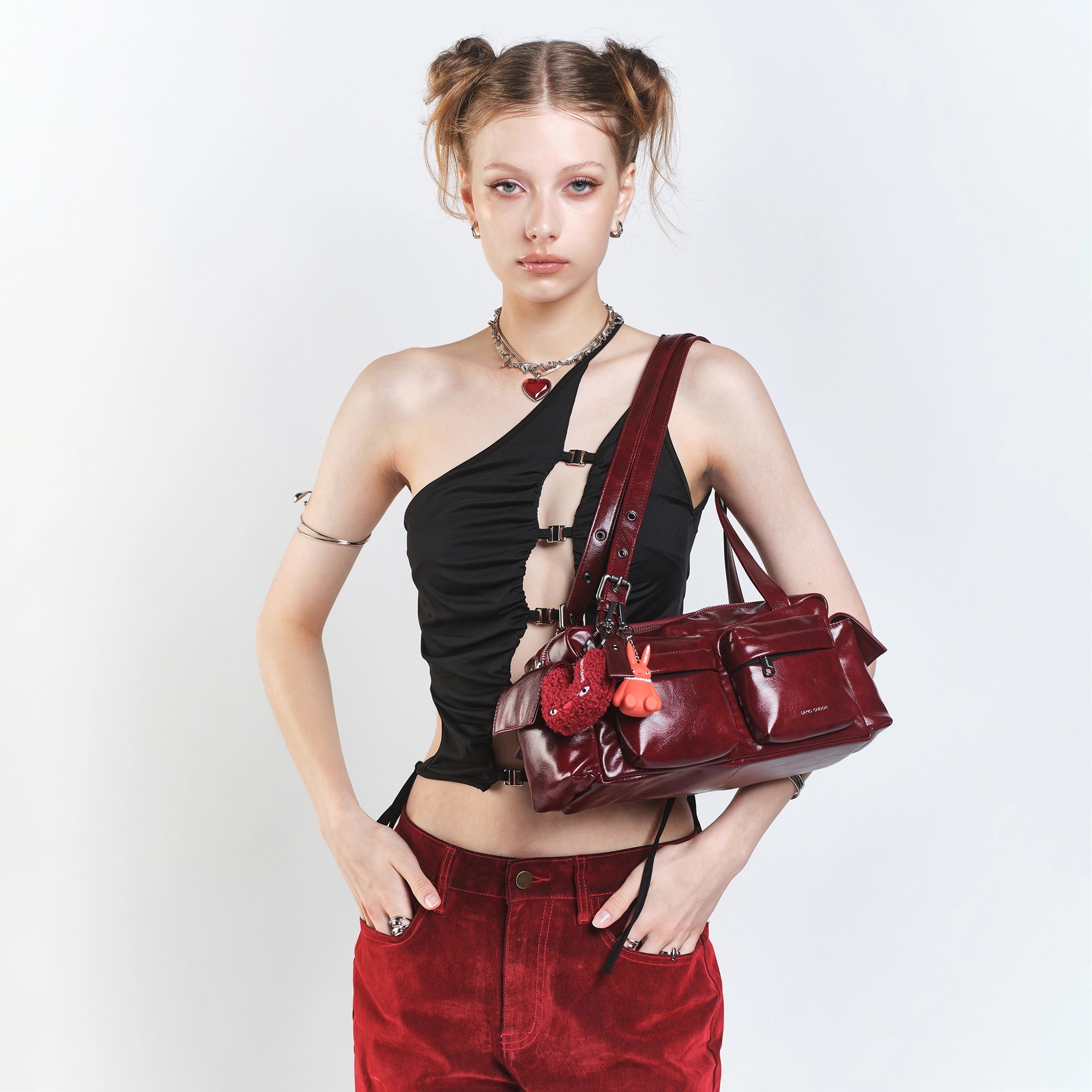 hime【新品　未使用品】Muveil ウリ坊ポシェットバッグ 포켓 유틸리티백 pocket utility bag M vampire blood | KRAZZY