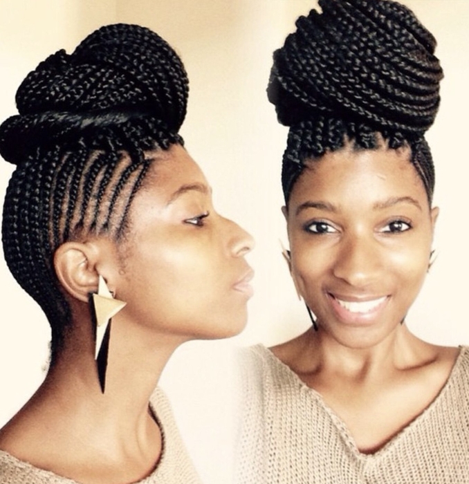 Pin up hairstyles for box braids