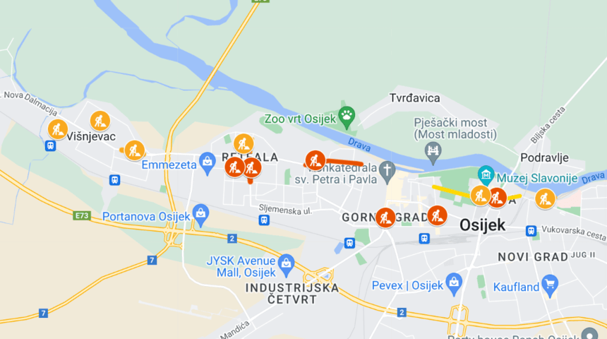 Osijek Je Veliko Gradili Te Kreirali Smo Kartu Sa Svim View Article New 