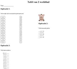 Erste erfahrung machen die kinder mit . 2er-Einmaleins Ã¼ben auf Einmaleinslernen.ch