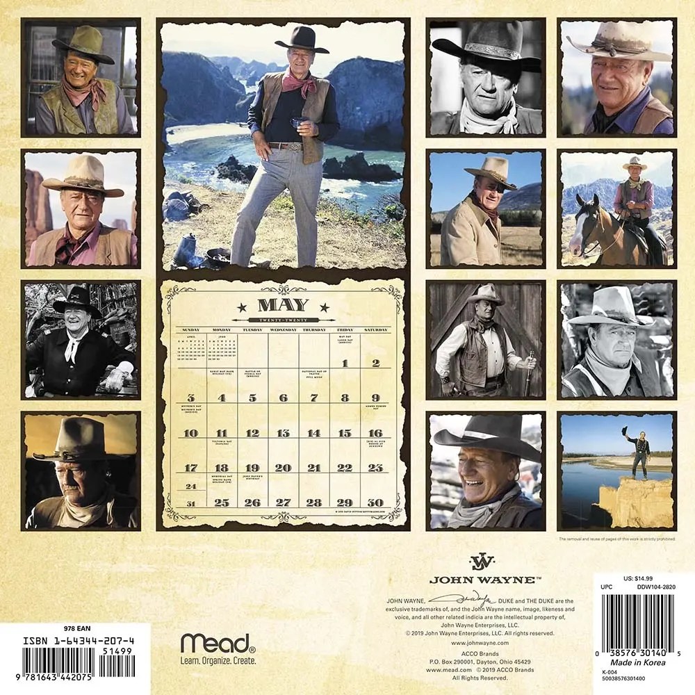  Wall Calendar 2022 12 Pages 8 X11 Big Jake 1971 John Wayne Vintage Western Movie Stills Photos Office Products RMAI Desk Calendar 2021-2022 Wall Calendar 18 Monthly Desktop Pad Calendar 17 x 12 Jul 2021-Dec 2022.