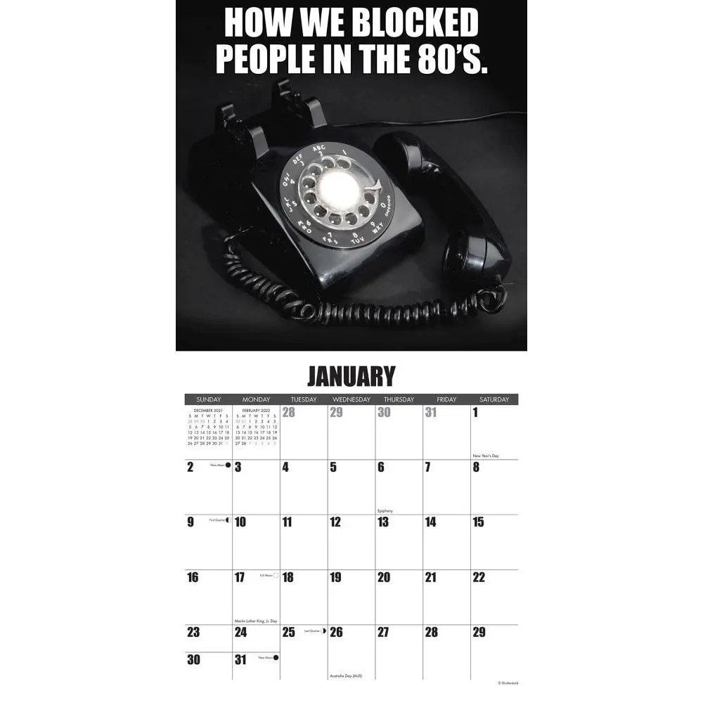 80s Retro 2021 Wall Calendar 
