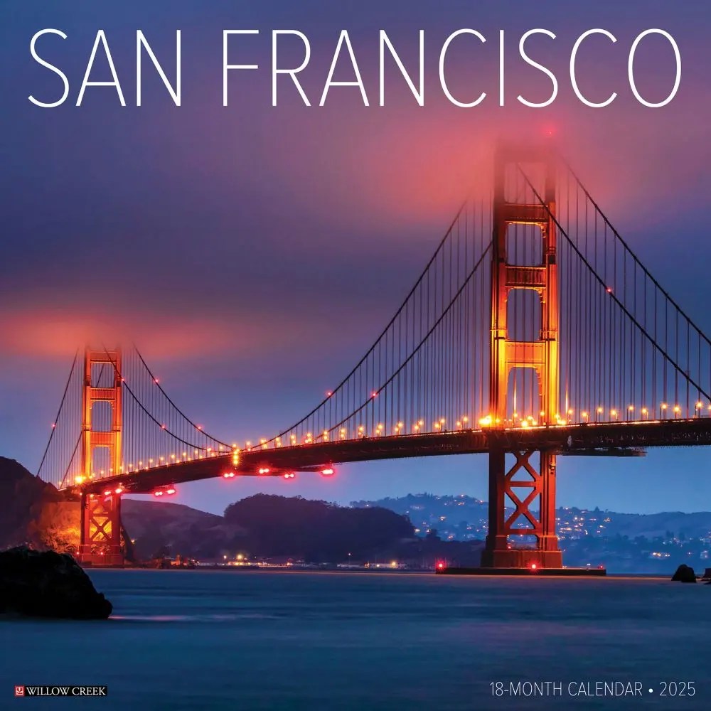 San francisco 2025 wall calendar