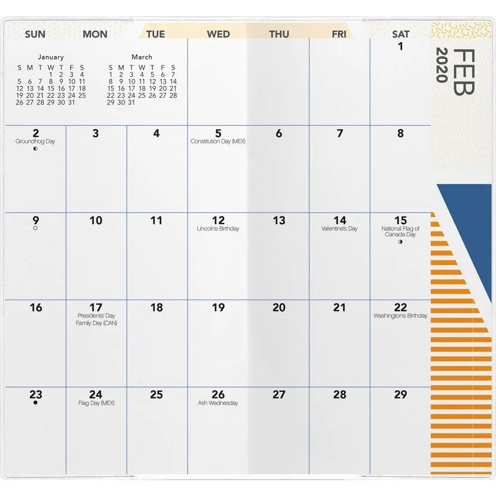 Printable pocket calendar