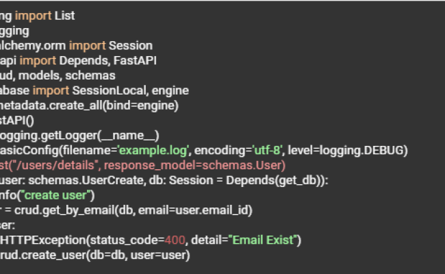 Implementation Of Python FastAPI Framework
