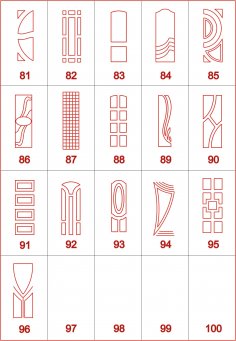 Cnc Cutting Door Design Free Dxf Files Vectors 3axis Co
