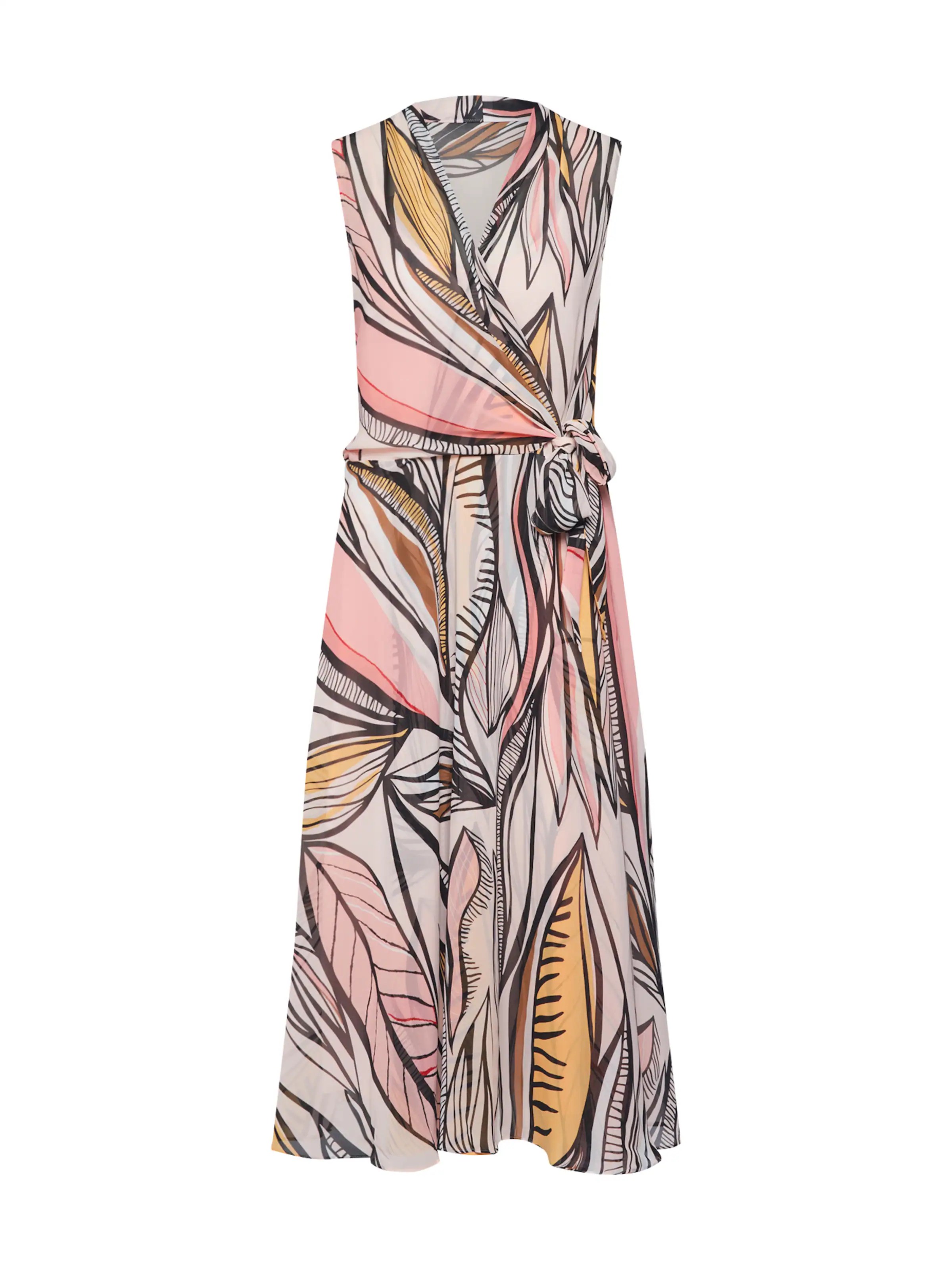 Comma Kleid In Orange Rostrot Schwarz About You