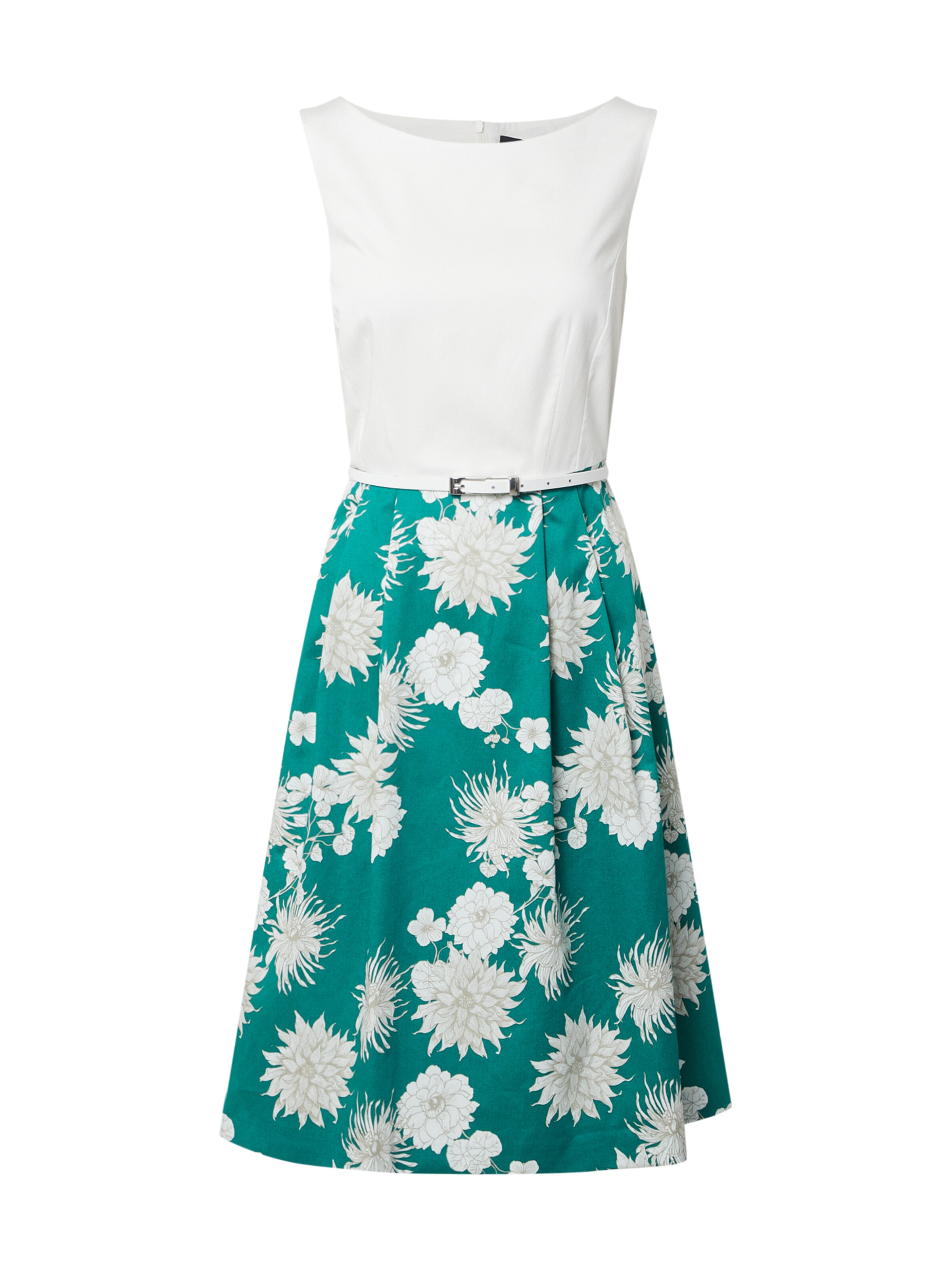 Comma Kleid In Grun Weiss About You