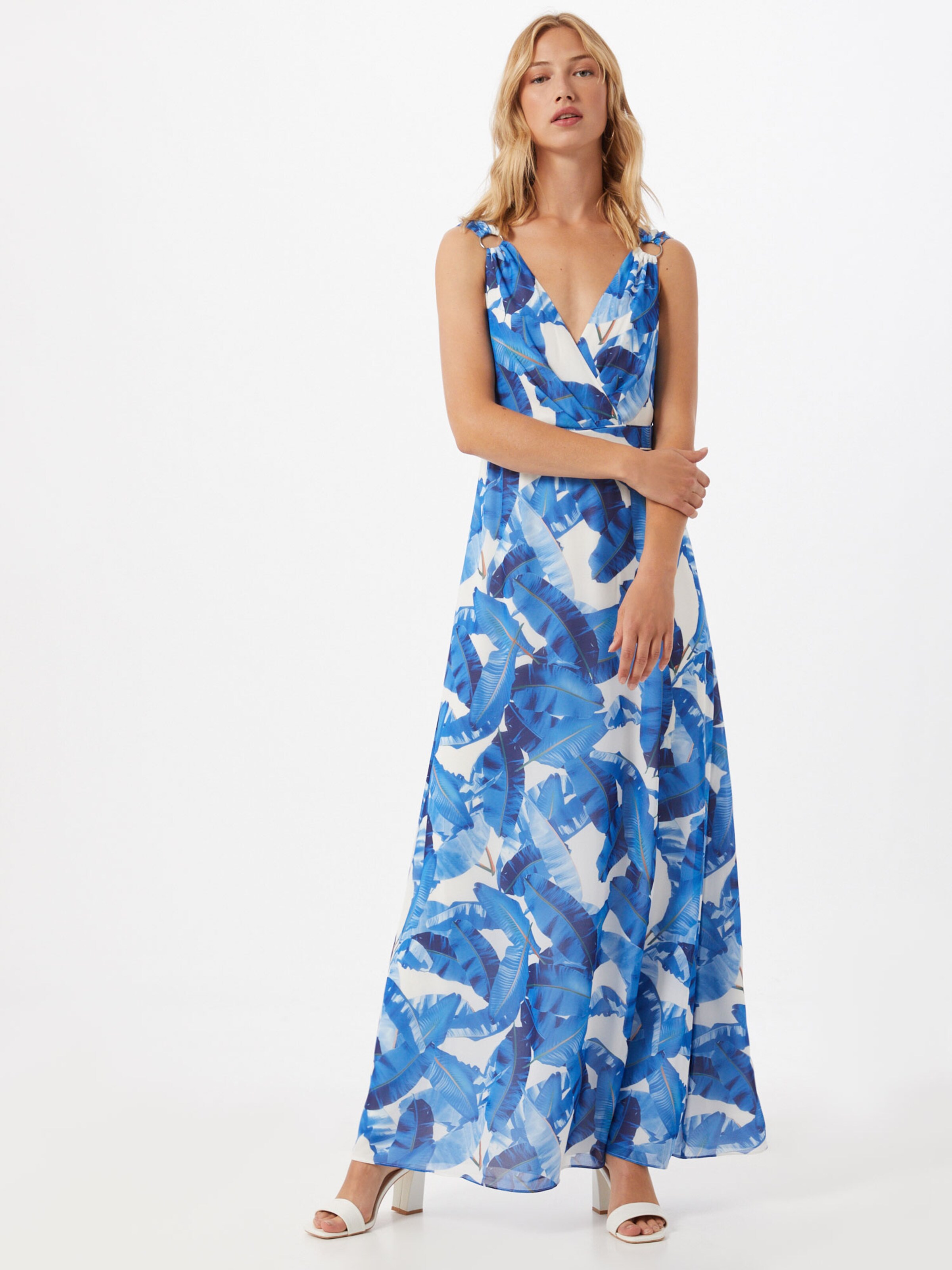 Comma Kleid In Weiss Blau About You