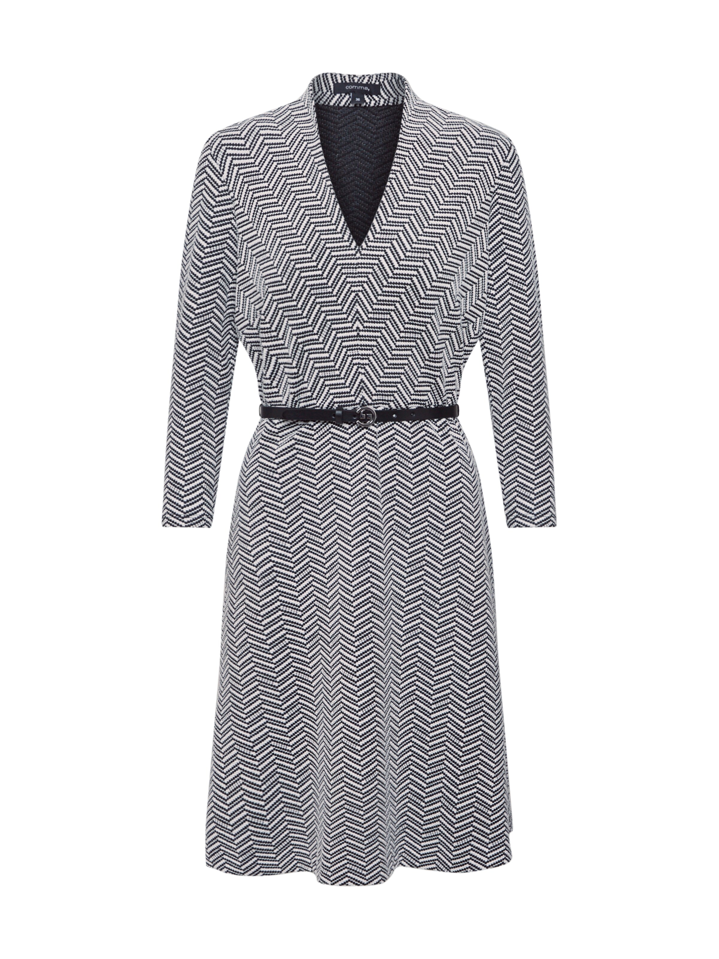 Comma Kleid In Schwarz Weiss About You