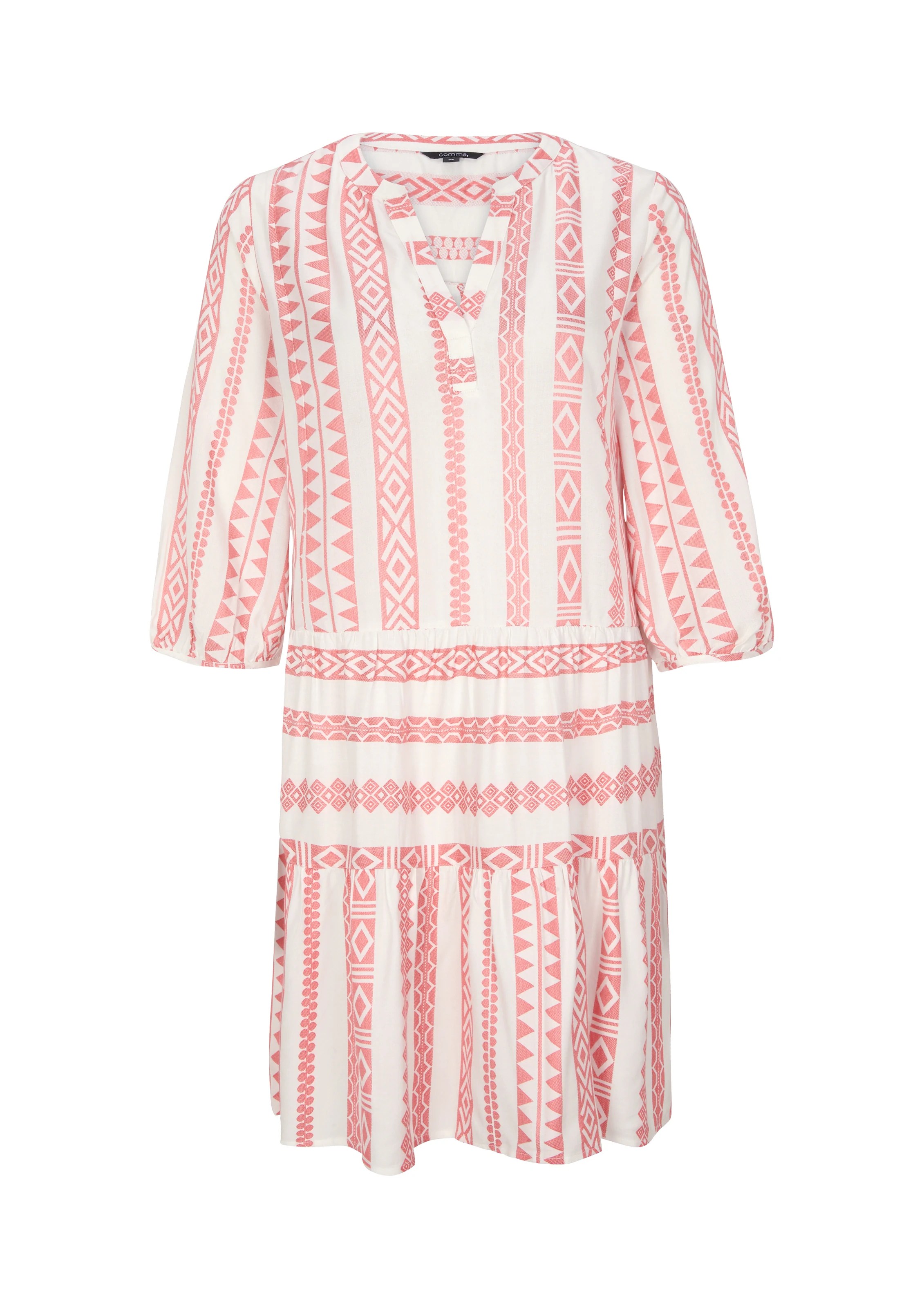 Comma Kleid In Weiss Pink About You