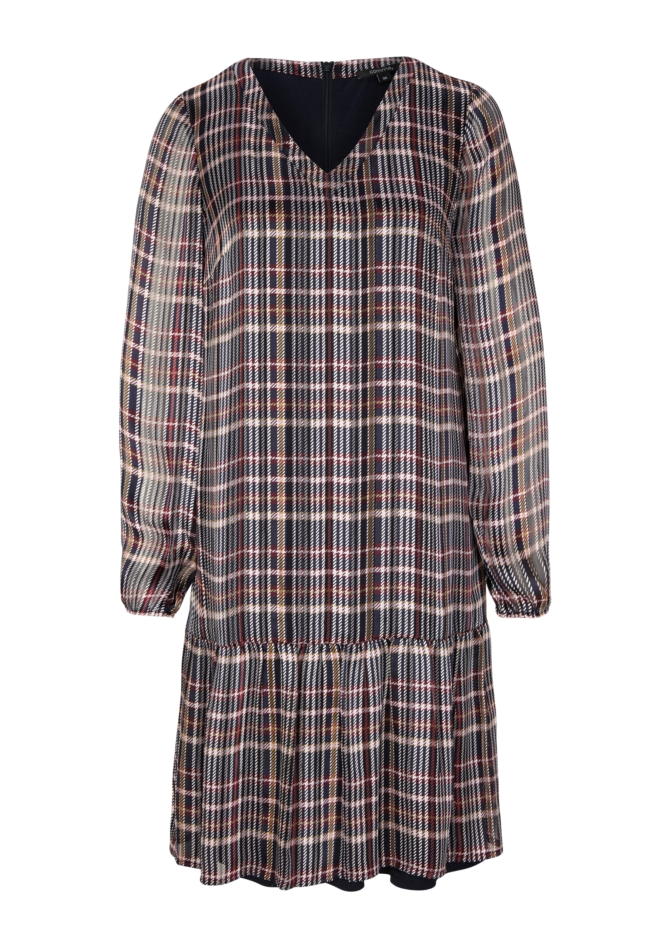 Comma Kleid In Grau Beere Apricot Schwarz About You