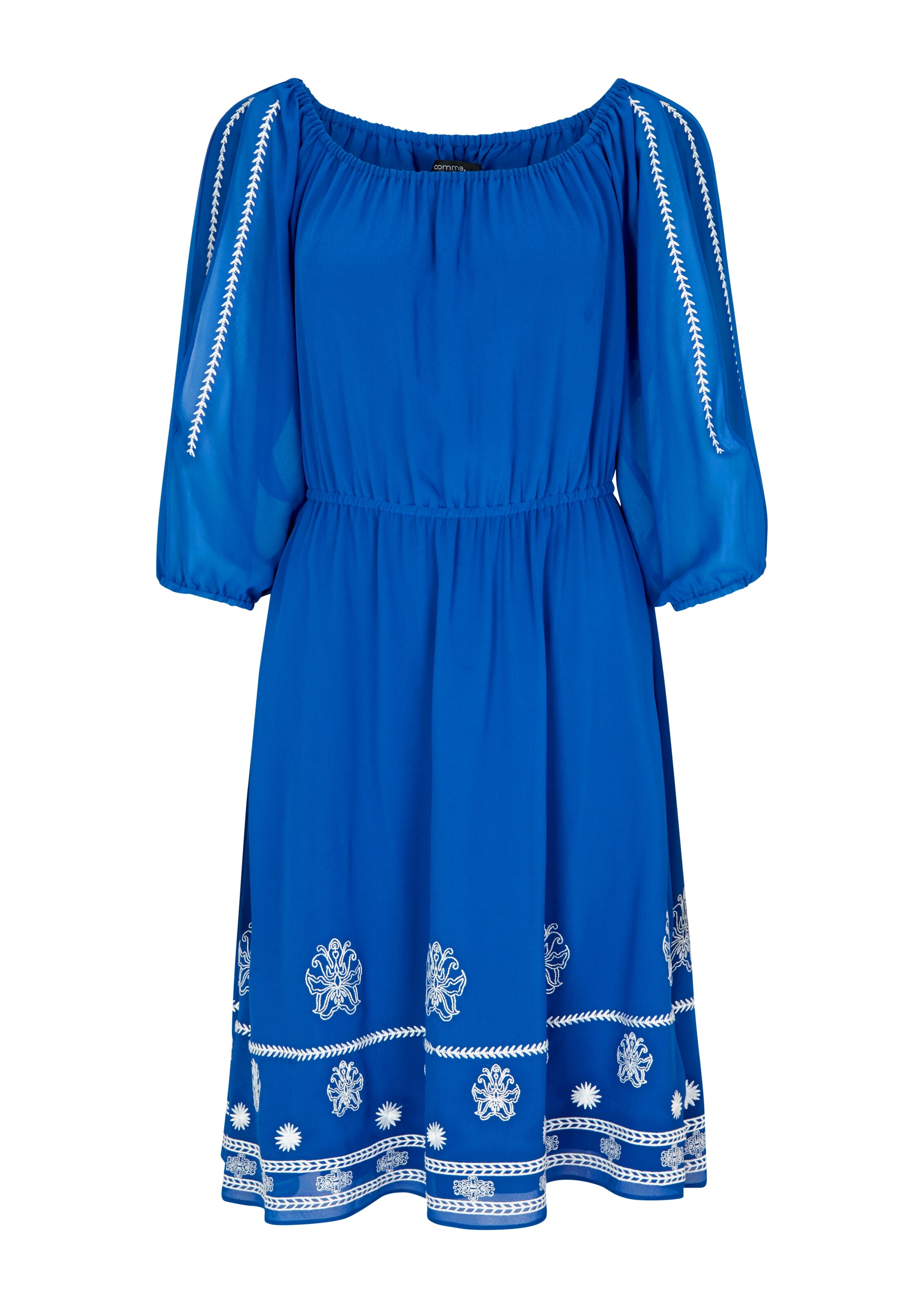 Comma Kleid In Blau Weiss About You