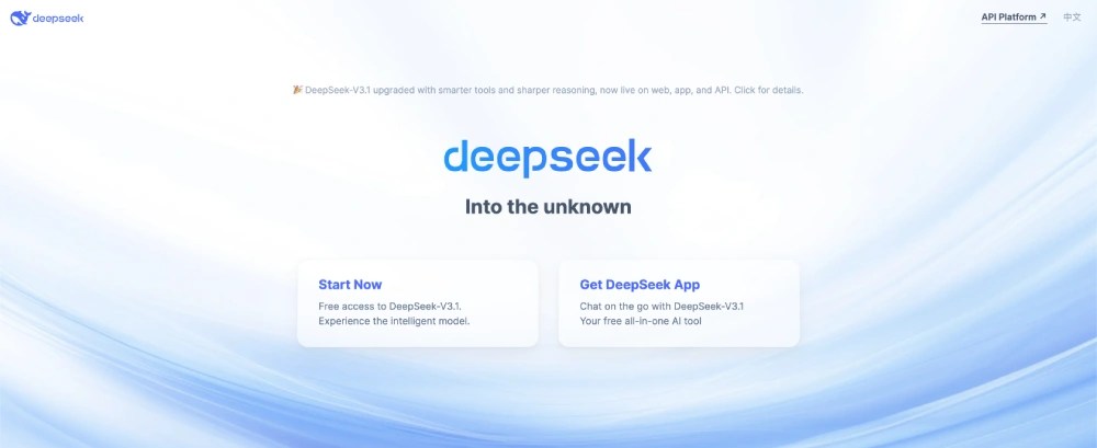 DeepSeek 웹 인터페이스