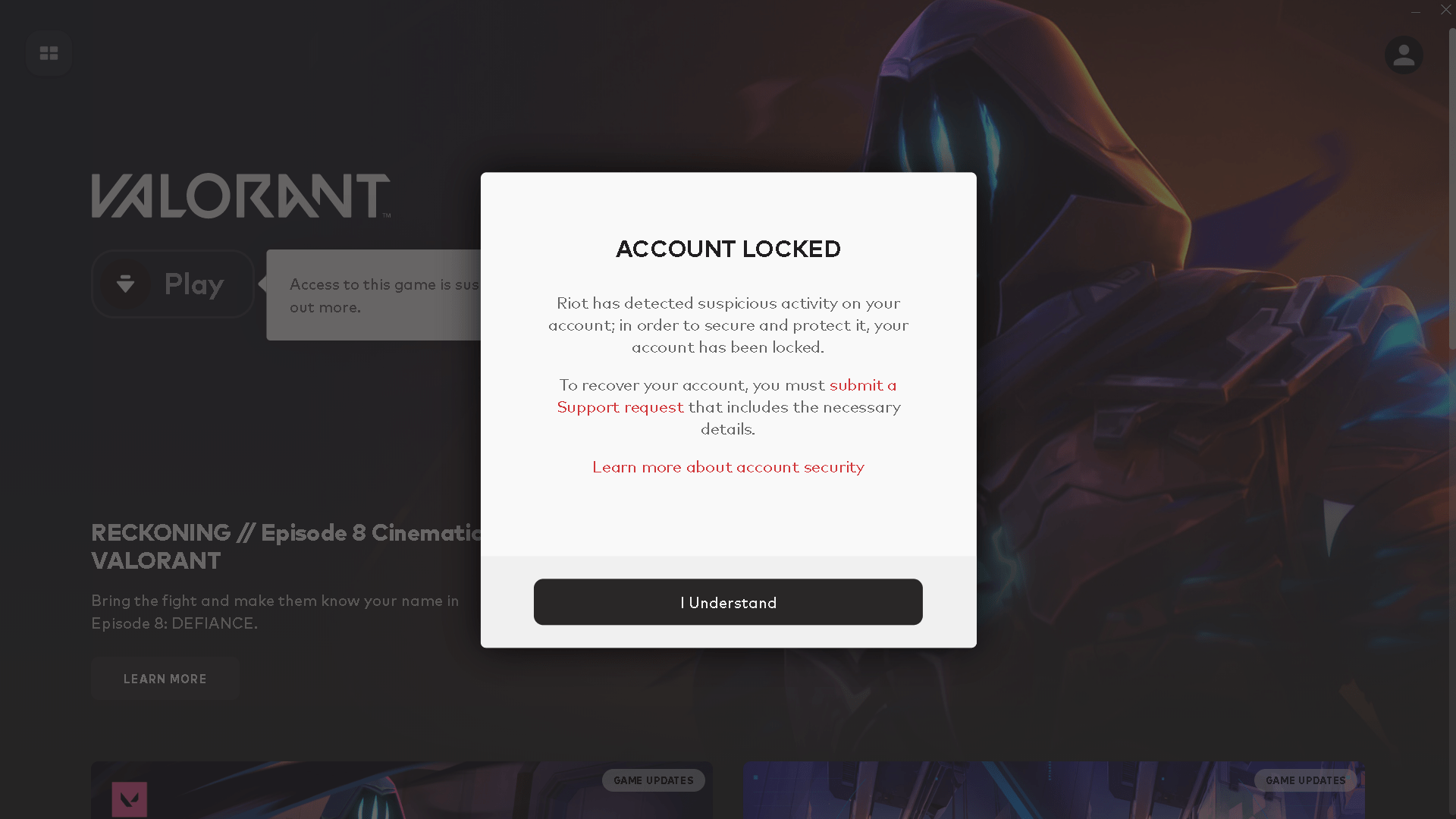 Why is my account locked ??