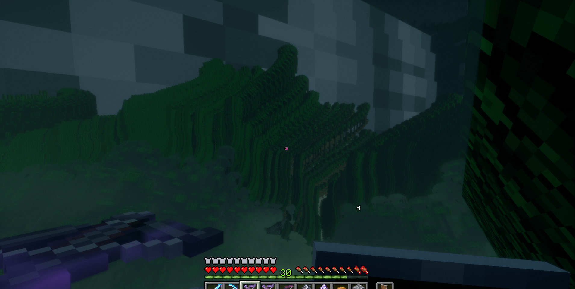 Weird glitch when using a shader pack (bliss)