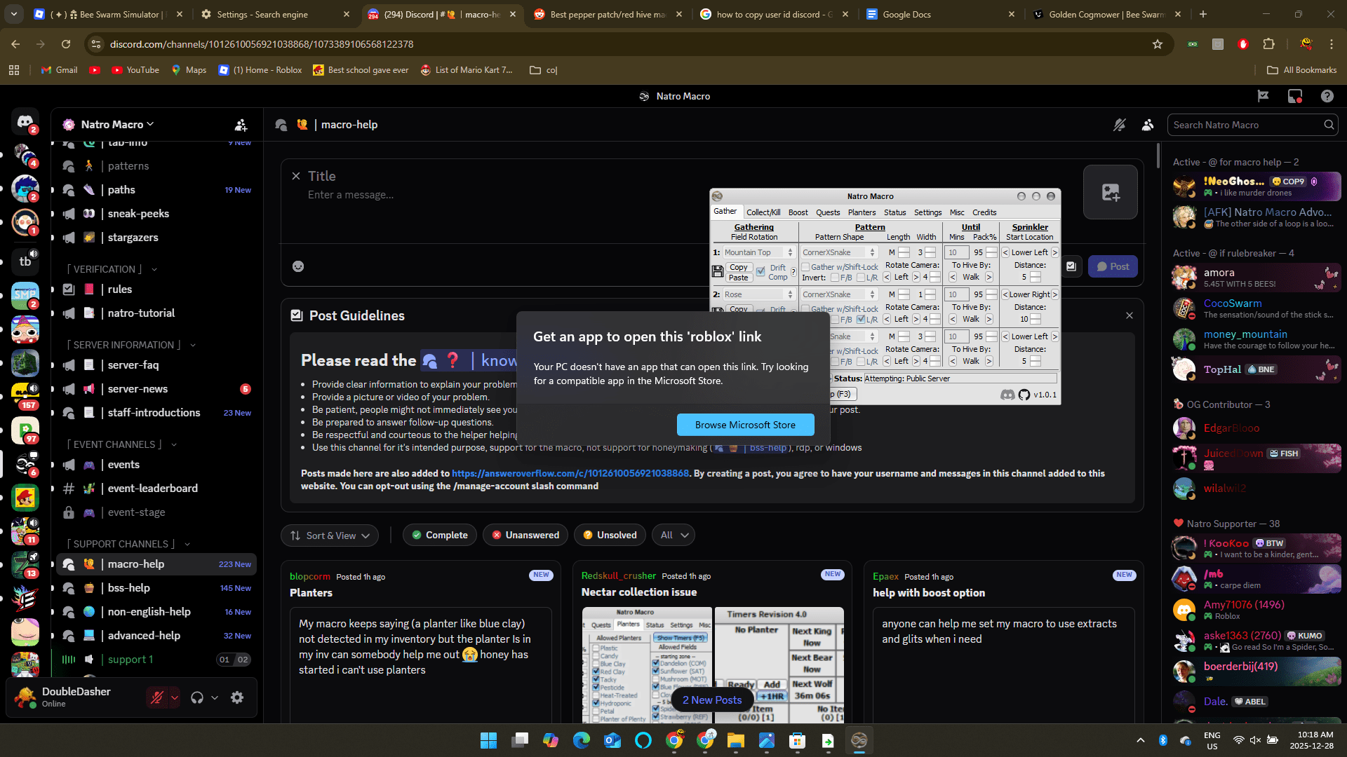 Macro Wont Load Me Back Into Roblox After Dissconects Natro Macro Screenshot 3 