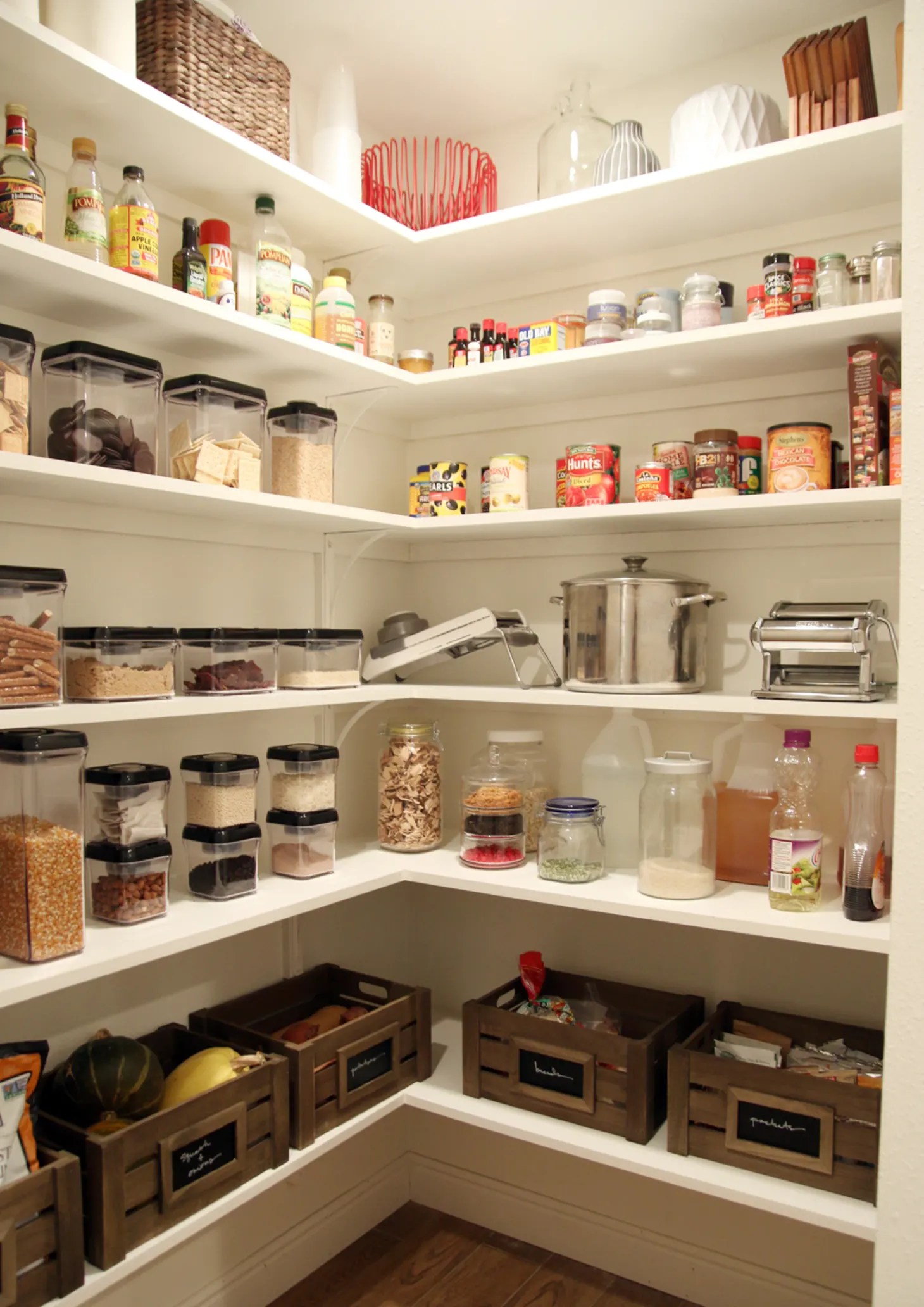 Inval 2-door, 4-shelf Laminate Kitchen Storage Pantry ...