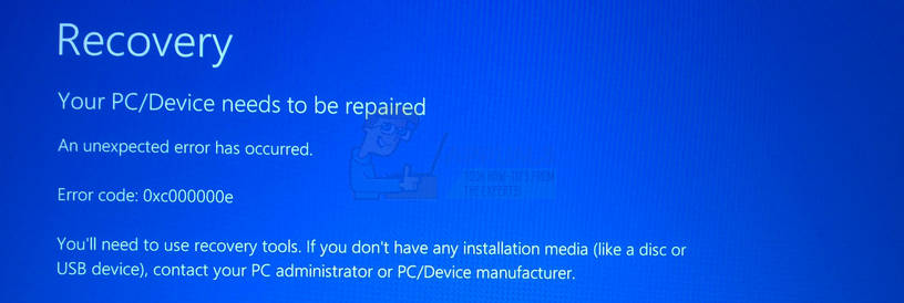 How To Fix Boot Error 0xc000000e On Windows 10 Appuals Com