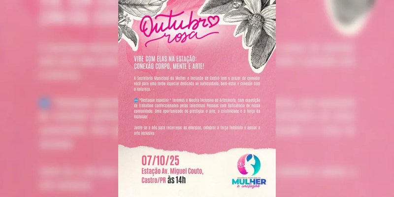 Imagem ilustrativa da imagem 'Vibe com Elas na Estação' promove autocuidado e inclusão em Castro