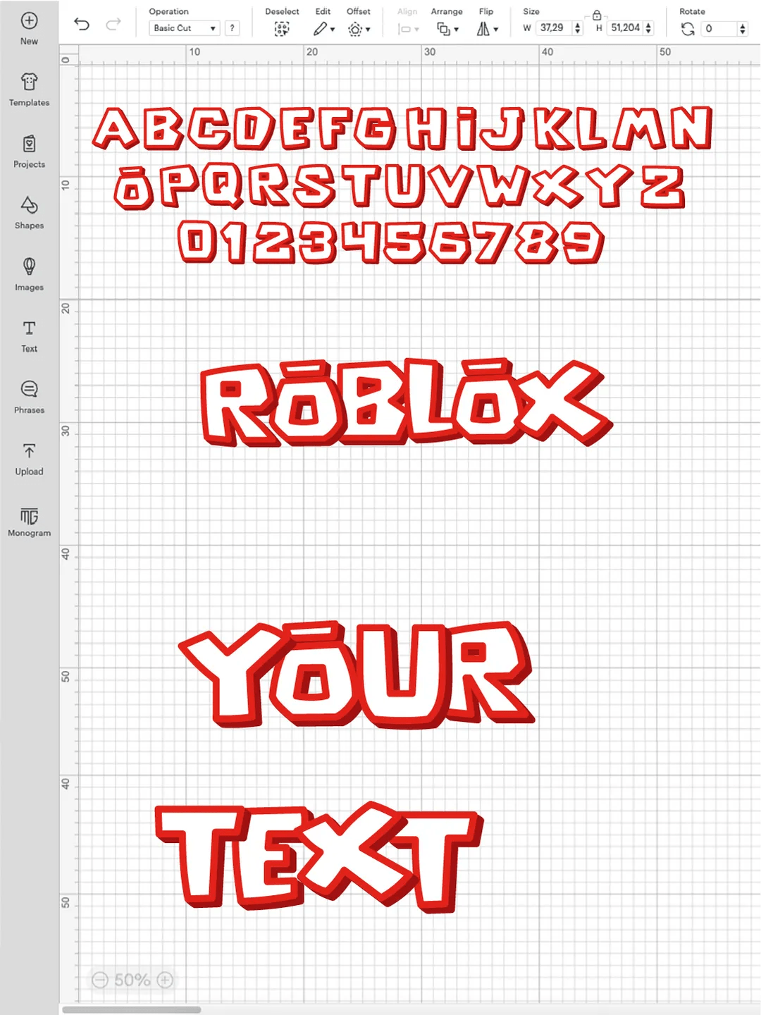 Roblox Font SVG PNG Gaming Alphabet Letters Numbers Set
