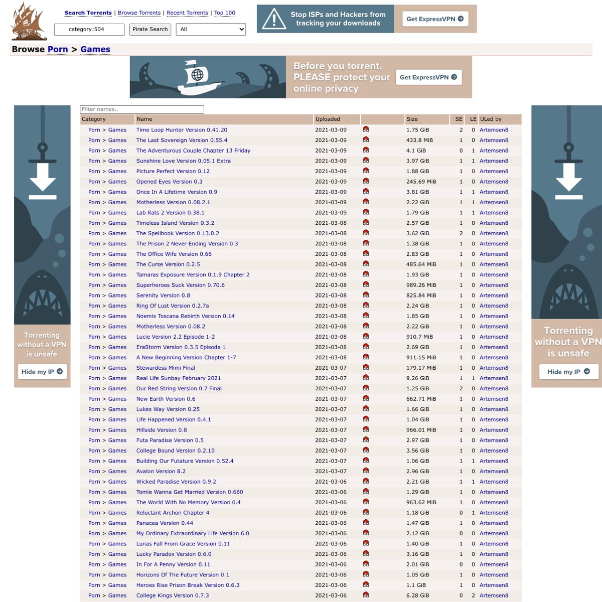The Pirate Bay & 10+ Porn Games Torrents like The Pirate Bay
