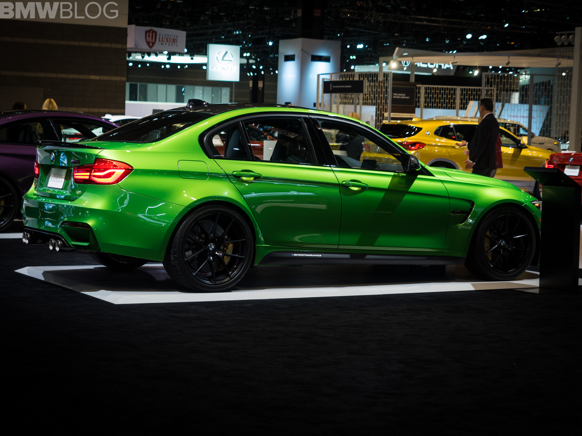 2018 chicago auto show: bmw m3 in java green