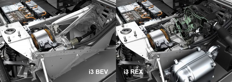 The underbody of the bmw i3 rex