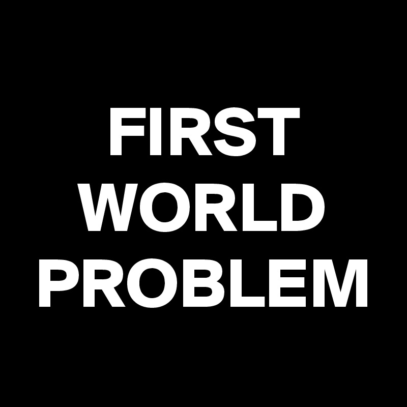 First World Problem Post By Csl On Boldomatic