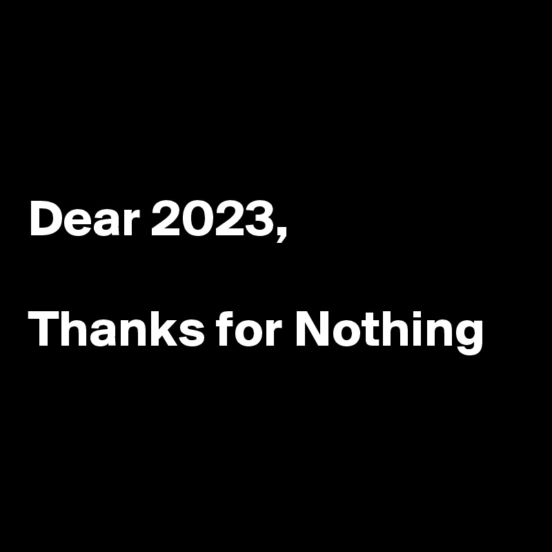 Dear 2023 Thanks For Nothing Post By Fionacatherine On Boldomatic