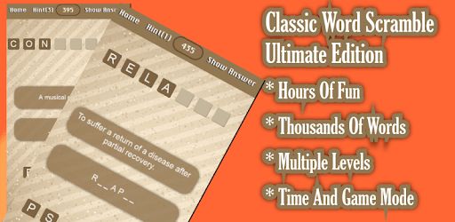 Word Scramble Classic - Ultra HD Dark Wallpaper - Full HD