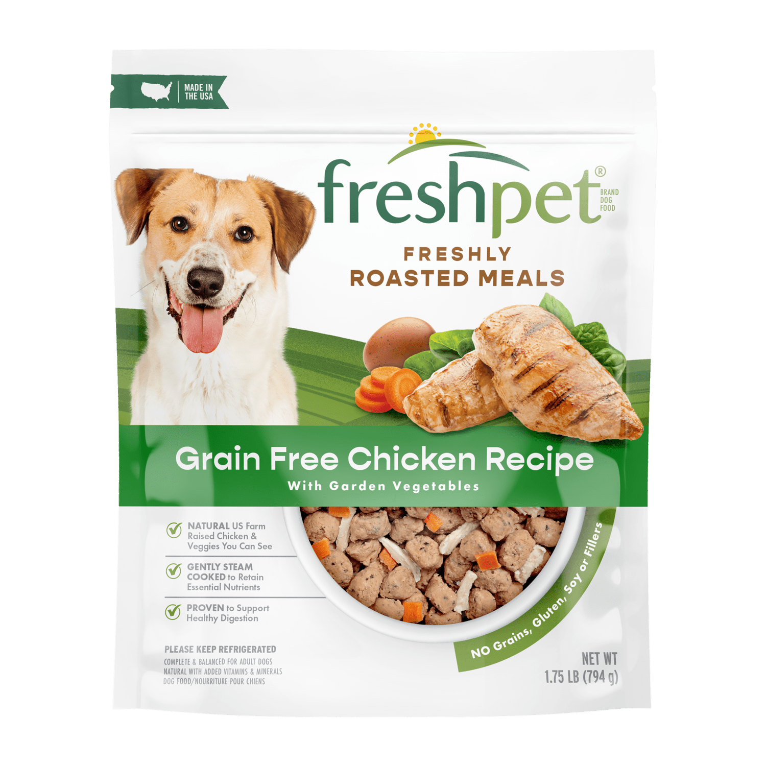 Freshpet® grain free chicken & vegetables dog food