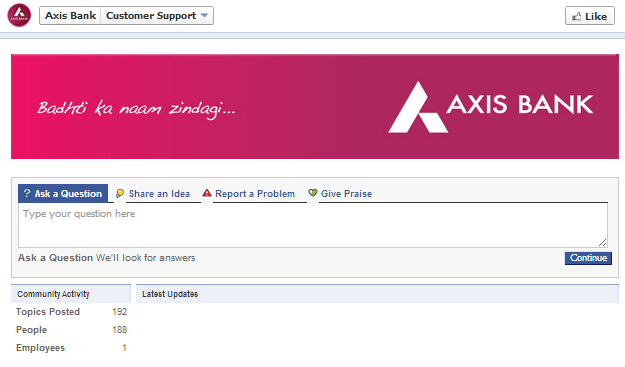 Axis Bank Opens Customer Support On Facebook Business 2 Community