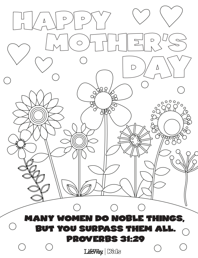 Crayola coloring pages mothers day