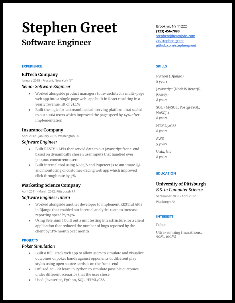 Browse through our list of the best software engineer cv examples for some inspiration when putting your own together. 5 Software Engineer Resume Examples That Worked In 2021