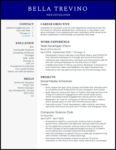 Advice we might give for this resume: 9 Computer Science Cs Resume Examples For 2022